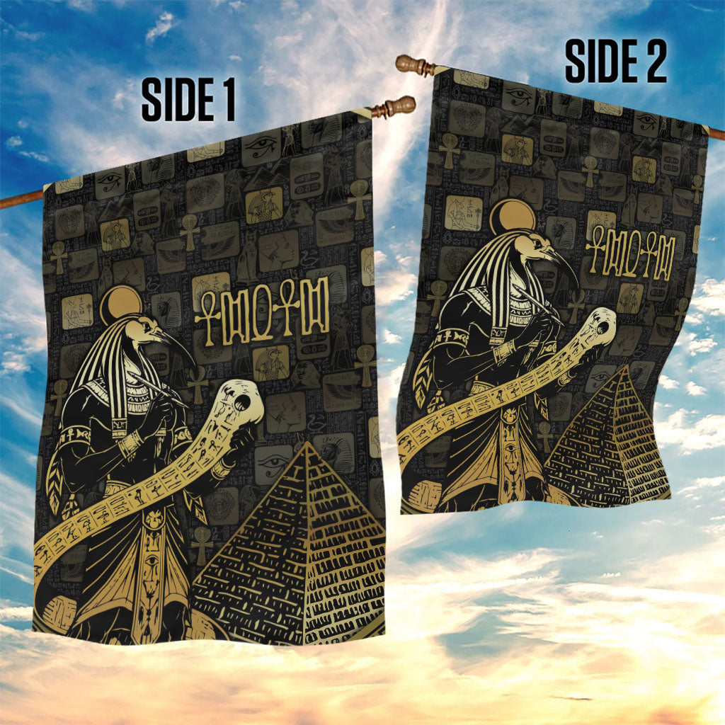 Egyptian God Thoth Garden Flag Ancient Mythology Ibis Wisdom Hieroglyphic
