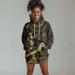 Egyptian God Thoth Hoodie Dress Ancient Mythology Ibis Wisdom Hieroglyphic