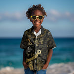 Egyptian God Thoth Kid Hawaiian Shirt Ancient Mythology Ibis Wisdom Hieroglyphic
