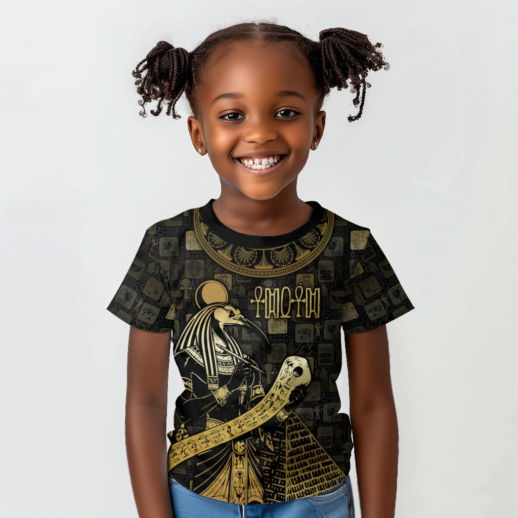 Egyptian God Thoth Kid T shirt Ancient Mythology Ibis Wisdom Hieroglyphic