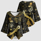 Egyptian God Thoth Kimono Sleeve Blouse Ancient Mythology Ibis Wisdom Hieroglyphic