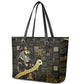Egyptian God Thoth Leather Tote Bag Ancient Mythology Ibis Wisdom Hieroglyphic