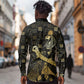 Egyptian God Thoth Long Sleeve Button Shirt Ancient Mythology Ibis Wisdom Hieroglyphic