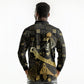 Egyptian God Thoth Long Sleeve Polo Shirt Ancient Mythology Ibis Wisdom Hieroglyphic