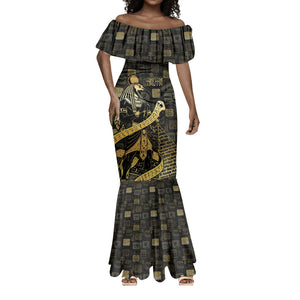 Egyptian God Thoth Mermaid Dress Ancient Mythology Ibis Wisdom Hieroglyphic