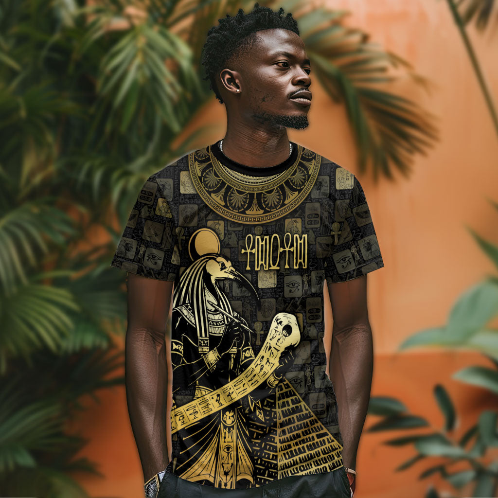 Egyptian God Thoth T shirt Ancient Mythology Ibis Wisdom Hieroglyphic