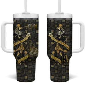 Egyptian God Thoth Tumbler With Handle Ancient Mythology Ibis Wisdom Hieroglyphic