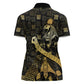 Egyptian God Thoth Women Polo Shirt Ancient Mythology Ibis Wisdom Hieroglyphic