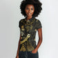 Egyptian God Thoth Women Polo Shirt Ancient Mythology Ibis Wisdom Hieroglyphic