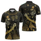 Egyptian God Thoth Zipper Polo Shirt Ancient Mythology Ibis Wisdom Hieroglyphic