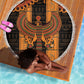 Egyptian God Horus Beach Blanket Ancient Mythology Falcon Hieroglyphic Patterns