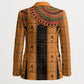 Egyptian God Horus Blazer Ancient Mythology Falcon Hieroglyphic Patterns