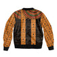 Egyptian God Horus Bomber Jacket Ancient Mythology Falcon Hieroglyphic Patterns