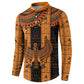 Egyptian God Horus Button Sweatshirt Ancient Mythology Falcon Hieroglyphic Patterns
