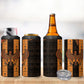 Egyptian God Horus 4 in 1 Can Cooler Tumbler Ancient Mythology Falcon Hieroglyphic Patterns