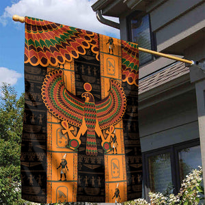 Egyptian God Horus Garden Flag Ancient Mythology Falcon Hieroglyphic Patterns