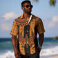 Egyptian God Horus Hawaiian Shirt Ancient Mythology Falcon Hieroglyphic Patterns DT05