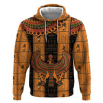 Egyptian God Horus Hoodie Ancient Mythology Falcon Hieroglyphic Patterns