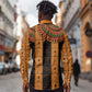 Egyptian God Horus Long Sleeve Button Shirt Ancient Mythology Falcon Hieroglyphic Patterns
