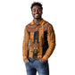 Egyptian God Horus Long Sleeve Polo Shirt Ancient Mythology Falcon Hieroglyphic Patterns