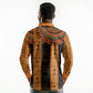 Egyptian God Horus Long Sleeve Polo Shirt Ancient Mythology Falcon Hieroglyphic Patterns