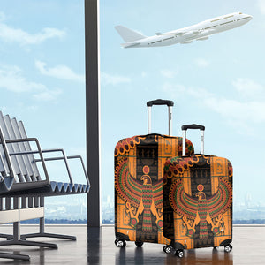 Egyptian God Horus Luggage Cover Ancient Mythology Falcon Hieroglyphic Patterns