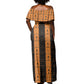 Egyptian God Horus Off Shoulder Maxi Dress Ancient Mythology Falcon Hieroglyphic Patterns