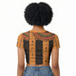 Egyptian God Horus Raglan Cropped T shirt Ancient Mythology Falcon Hieroglyphic Patterns