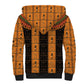 Egyptian God Horus Sherpa Hoodie Ancient Mythology Falcon Hieroglyphic Patterns