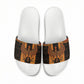 Egyptian God Horus Slide Sandals Ancient Mythology Falcon Hieroglyphic Patterns