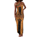 Egyptian God Horus Tank Maxi Dress Ancient Mythology Falcon Hieroglyphic Patterns