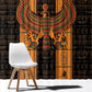 Egyptian God Horus Window Curtain Ancient Mythology Falcon Hieroglyphic Patterns