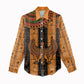 Egyptian God Horus Women Casual Shirt Ancient Mythology Falcon Hieroglyphic Patterns