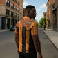 Egyptian God Horus Zipper Polo Shirt Ancient Mythology Falcon Hieroglyphic Patterns