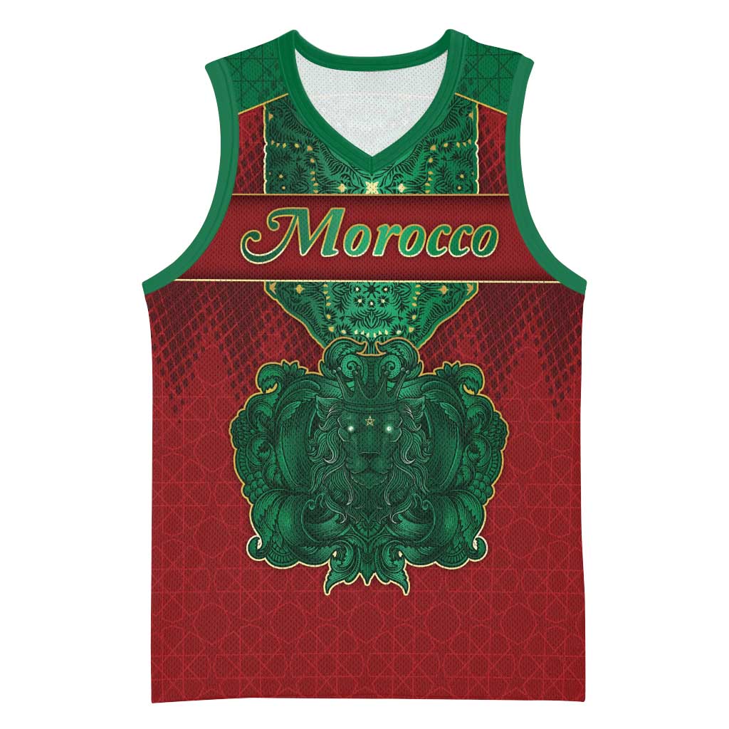 Personalized Morocco Basketball Jersey Royal Lion Islam Patterns - African Pride