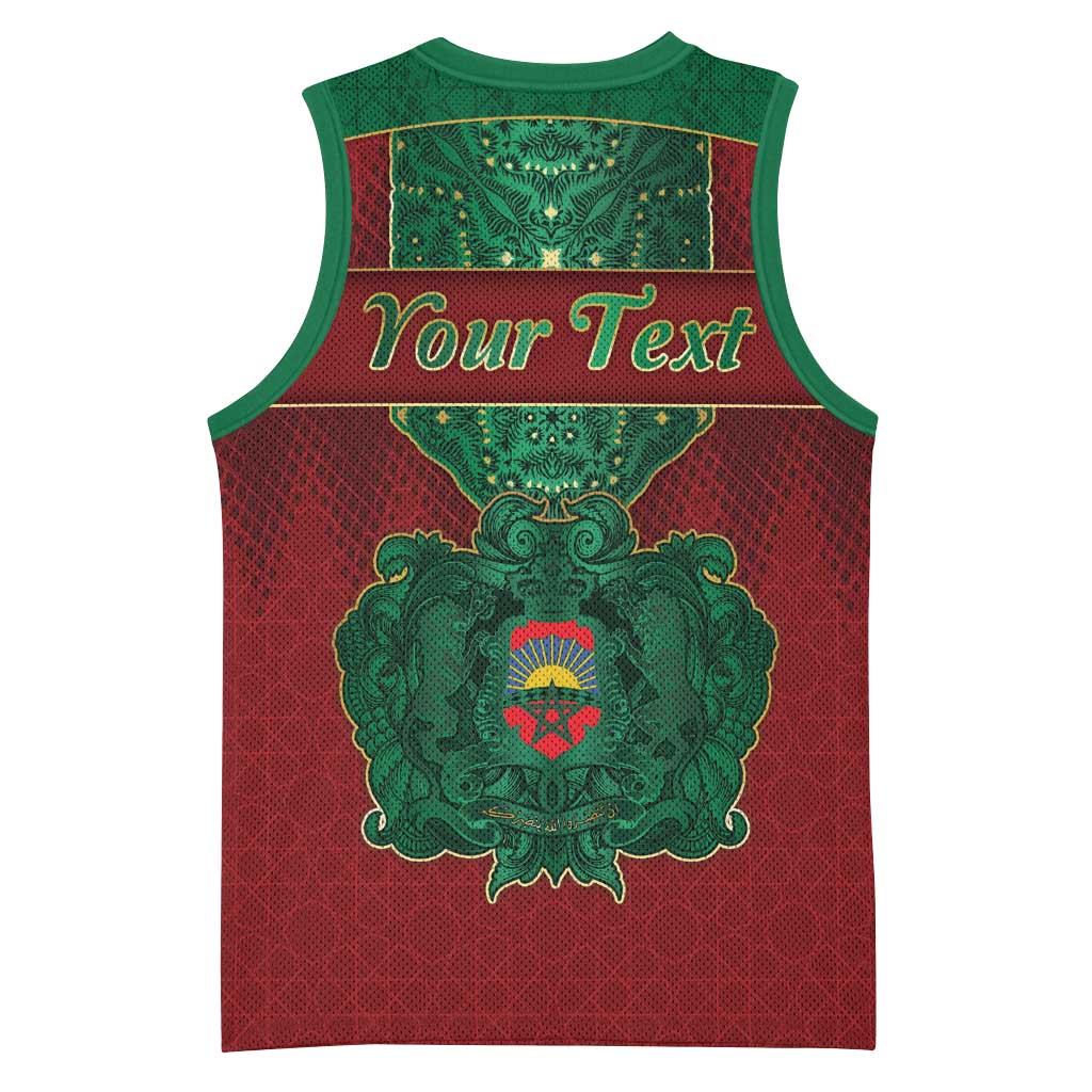 Personalized Morocco Basketball Jersey Royal Lion Islam Patterns - African Pride