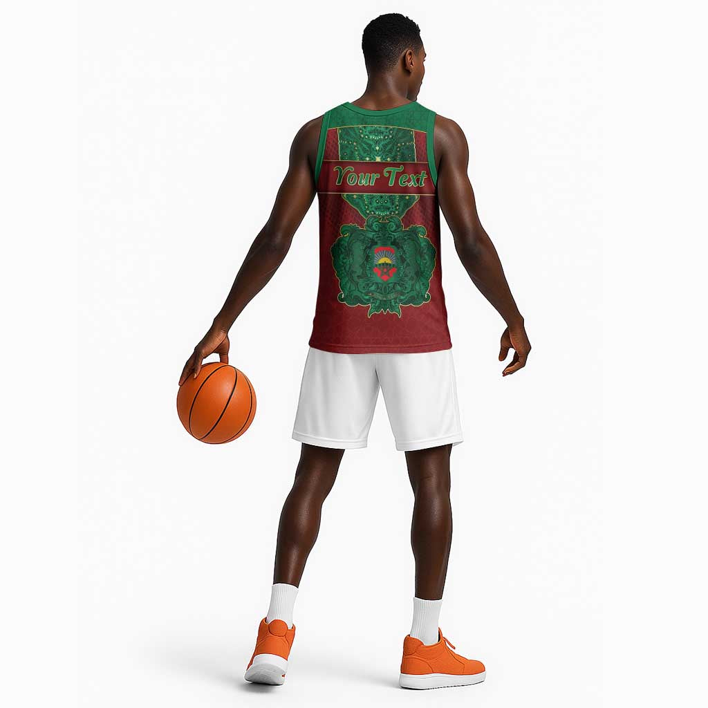 Personalized Morocco Basketball Jersey Royal Lion Islam Patterns - African Pride