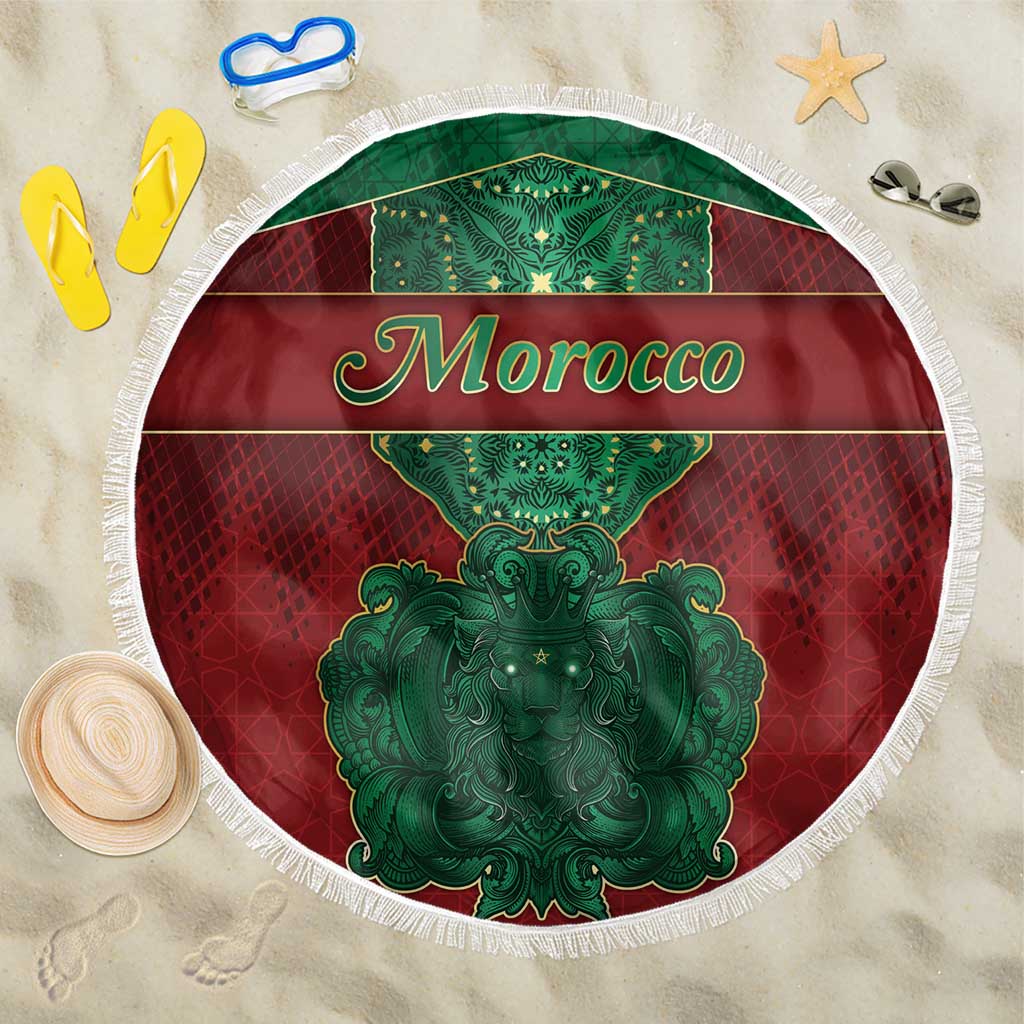 Morocco Beach Blanket Royal Lion Islam Patterns - African Pride