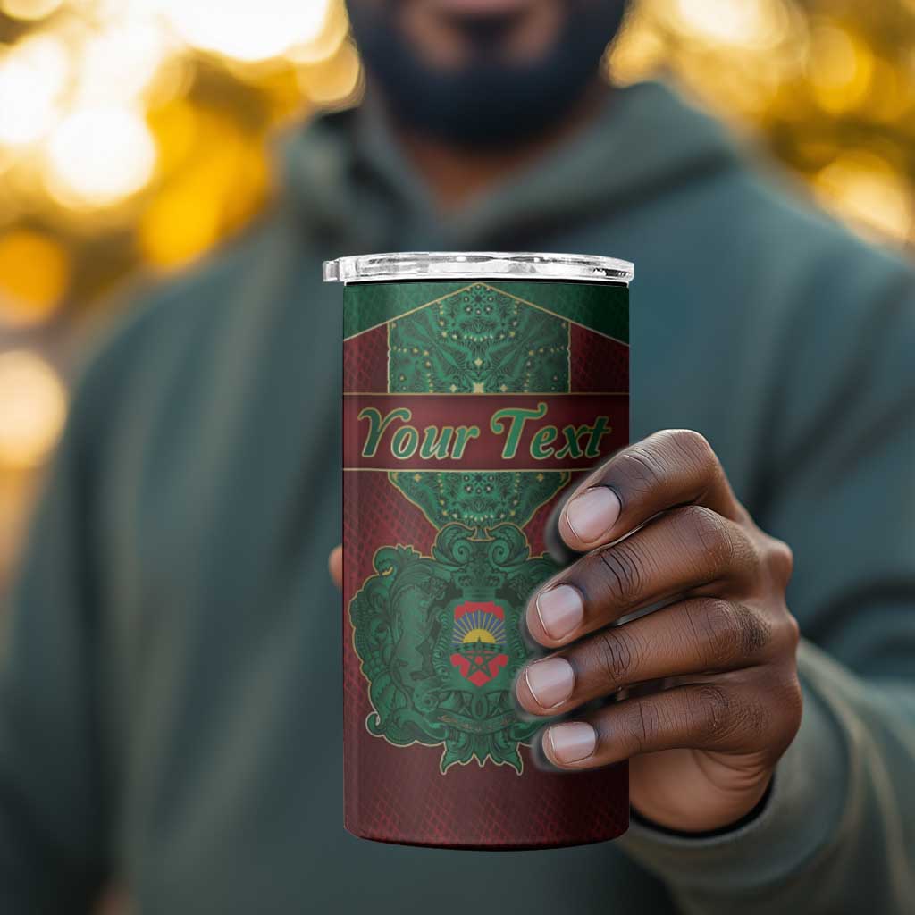 Personalized Morocco 4 in 1 Can Cooler Tumbler Royal Lion Islam Patterns - African Pride