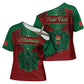 Personalized Morocco Cross Shoulder Shirt Royal Lion Islam Patterns - African Pride