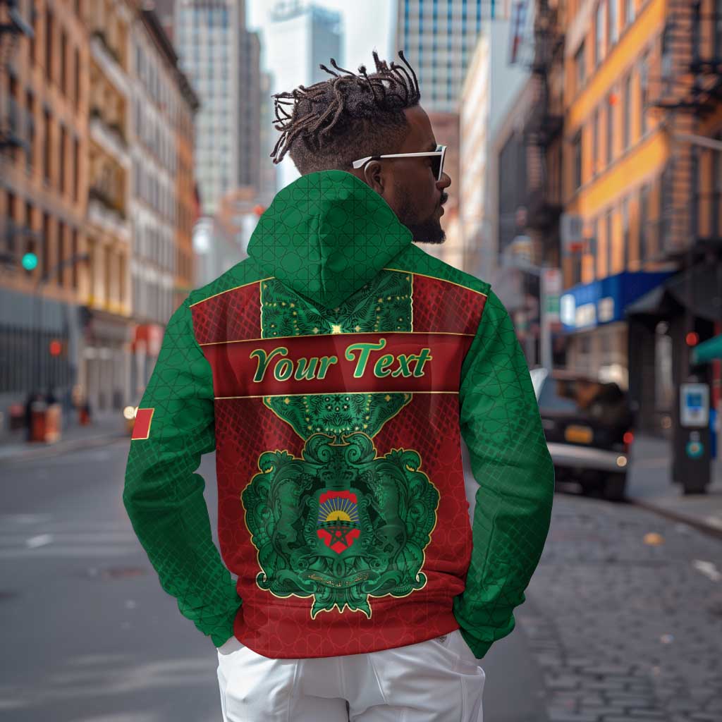 Personalized Morocco Hoodie Royal Lion Islam Patterns - African Pride