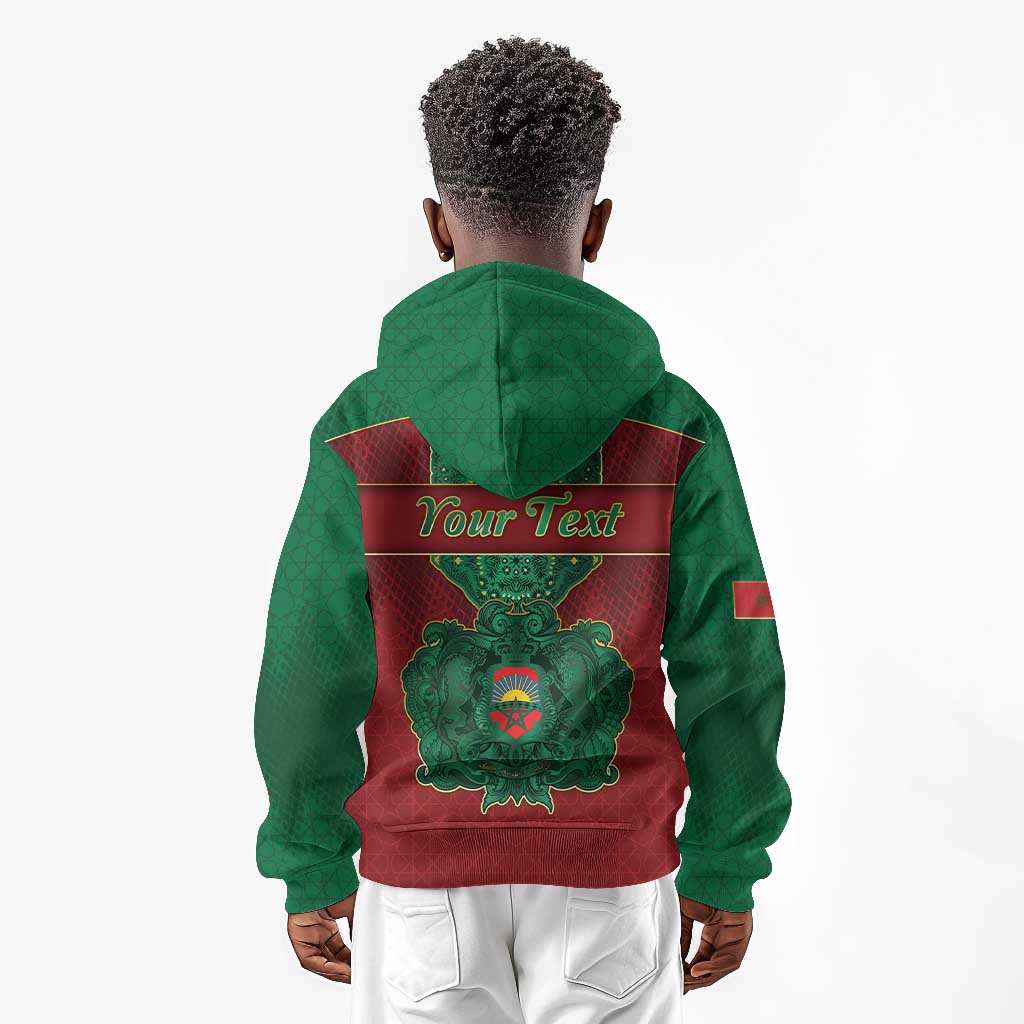 Personalized Morocco Kid Hoodie Royal Lion Islam Patterns - African Pride