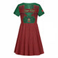 Personalized Morocco Kid Short Sleeve Dress Royal Lion Islam Patterns - African Pride