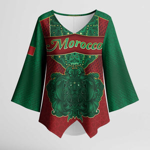 Personalized Morocco Kimono Sleeve Blouse Royal Lion Islam Patterns - African Pride