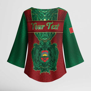 Personalized Morocco Kimono Sleeve Blouse Royal Lion Islam Patterns - African Pride