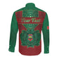 Personalized Morocco Long Sleeve Button Shirt Royal Lion Islam Patterns - African Pride