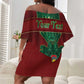 Personalized Morocco Off Shoulder Short Dress Royal Lion Islam Patterns - African Pride