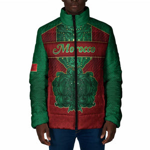 Personalized Morocco Padded Jacket Royal Lion Islam Patterns - African Pride
