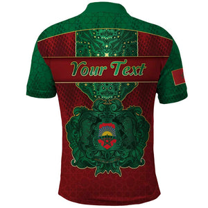 Personalized Morocco Polo Shirt Royal Lion Islam Patterns - African Pride
