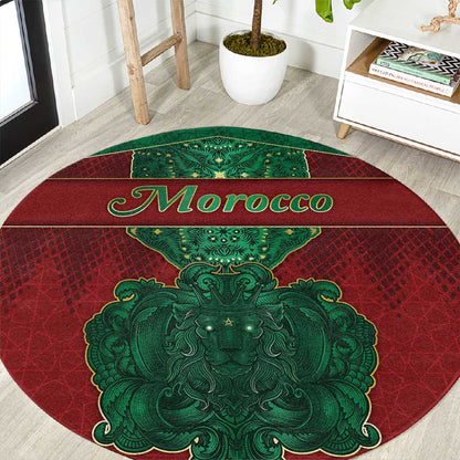 Morocco Round Carpet Royal Lion Islam Patterns - African Pride